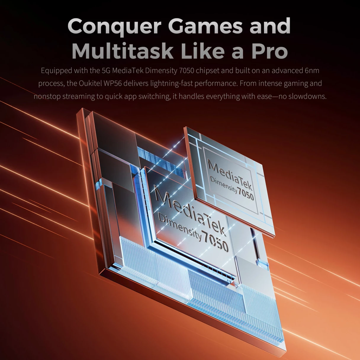 [EU Direct] Oukitel WP56 5G 128dB Loudspeaker Camping Light 36GB 512GB 108MP Camera 6.8 inch 120Hz 16000mAh 45W Fast Charge Android 15 Dimensity 7050 NFC IP68 IP69K Waterproof Rugged Smartphone