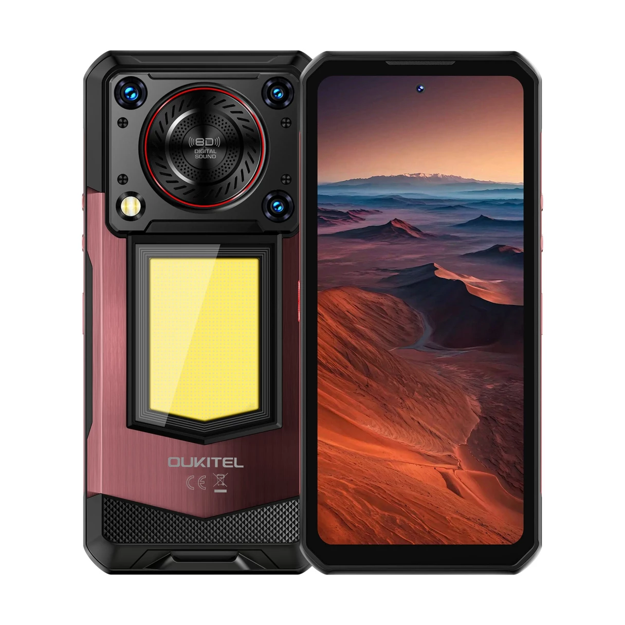 [EU Direct] Oukitel WP56 5G 128dB Loudspeaker Camping Light 36GB 512GB 108MP Camera 6.8 inch 120Hz 16000mAh 45W Fast Charge Android 15 Dimensity 7050 NFC IP68 IP69K Waterproof Rugged Smartphone
