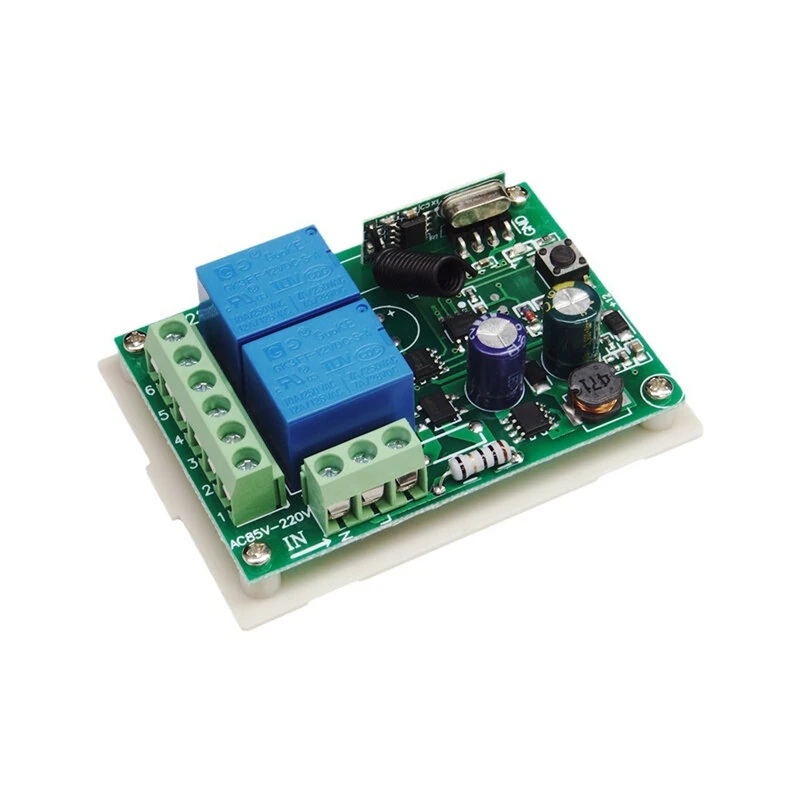 KR2202 433MHz AC 85-250V 2CH RF Remote Control Switch Controller + RF Relay Receiver For Light Garage Door Opener