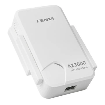 FENVI WIFI6 AX3000 Gigabit Wireless Repeater Dual Band 2.4/5Ghz Signal Booster with 4 high-gain Antennas Long Range Amplifer