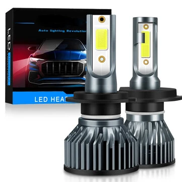 H1 / H3 / H4 / H7 / 9005 / 9006 Pair Mini Car Headlight 15000LM/Pair 12V LED Lights Turbo Lamp 6000K Color Temperature