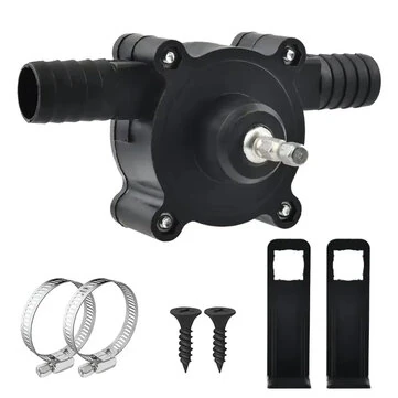 Drill Powered Liquid Transfer Pump Self Priming Compact Portable Lightweight Water Oil Diesel Pump High Efficiency Handheld Electric Drill Pump for Gardening Pool Aquarium Car Washing