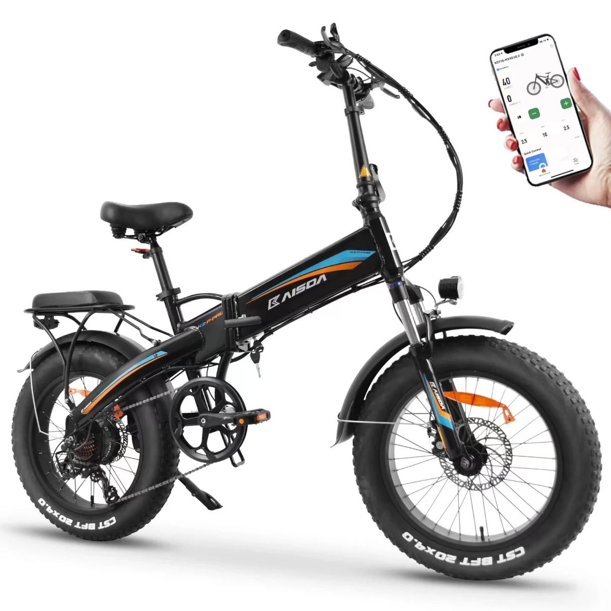 [EU DIRECT] KAISDA K2-P PRO Electric Bike 48V 15AH Battery 750W Motor Recommended Top Speed 25KM/H 50-70KM Max Mileage 150KG Max Load Folding Electric Bicycle