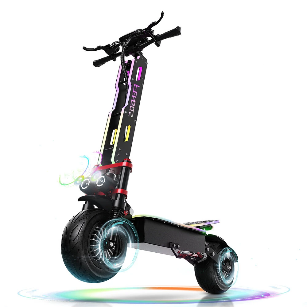 [EU DIRECT] FENGQS GT9 Electric Scooter with Seat 60V 38Ah Battery 1600W*2 Dual Motors Recommended Top Speed 25KM/H 12inch Tires 110KM Max Mileage Range 150KG Max Load Folding E-Scooter