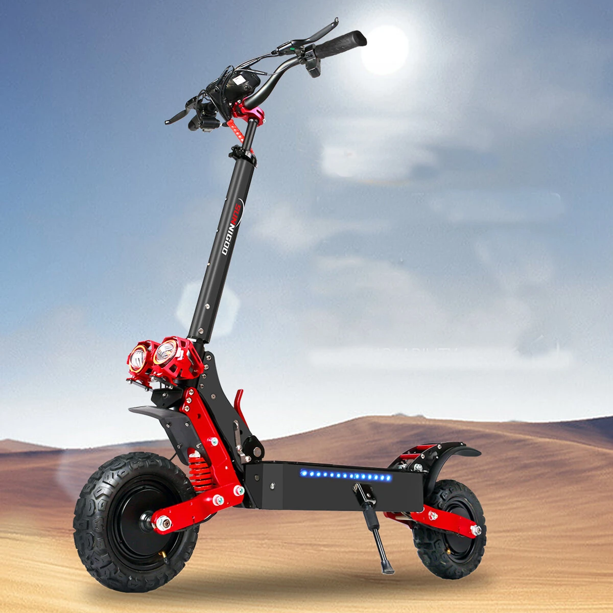 [EU DIRECT] SUNNIGOO X7 Pro Electric Scooter 48V 21Ah Battery 1800W*2 Dual Motors Recommended Top Speed 25KM/H 10inch Air Tires 56-64KM Max Mileage 150KG Max Load E-Scooter