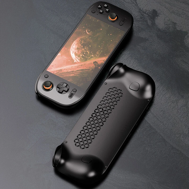 [12+512G] AMPOWN Ayn Odin 2 Portal Handheld Game Console 3D Curved Touch Glass Cover Snapdragon 8 Gen 2 Android 13 4K Output Active Cooling 8000mAh Battery 12G+512G Portable Game Player Device