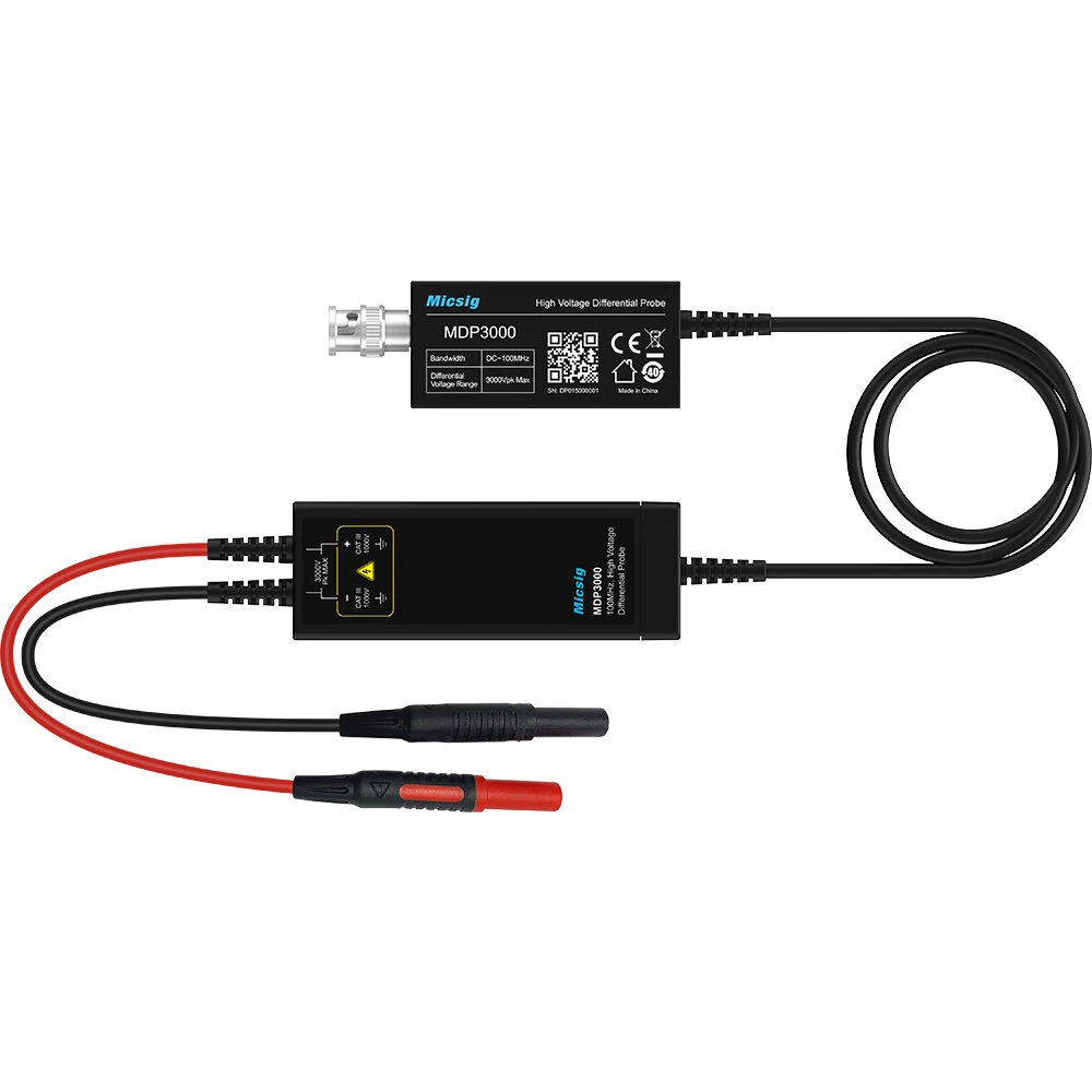 Micsig  DP700 DP1500 DP3000 High-Voltage Differential Probe 100MHz 3000V BNC Type-C Ultra-Low Noise Top Rated Diagnostic Tool