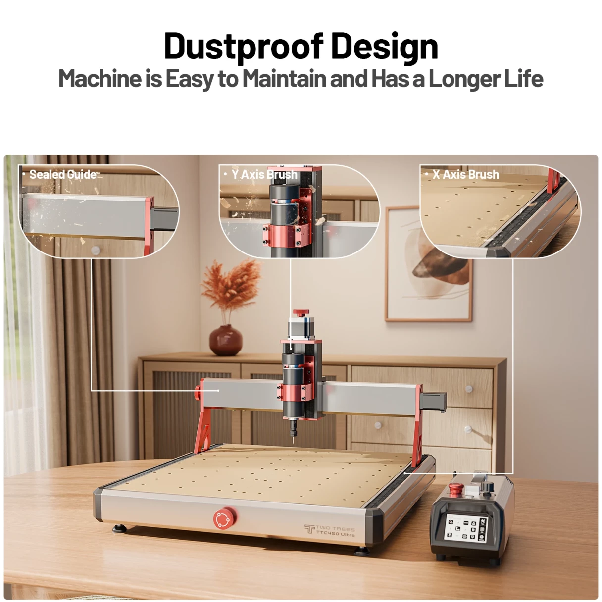 [EU Direct]TWO TREES TTC450 Ultra CNC Router Engraving Machine+M1 Vacuum Monster Kit