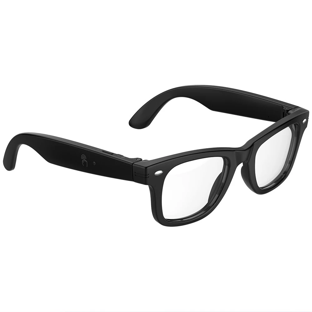 BlitzWolf BW-AG1 AI Smart Glasses Heart Rate Blood Oxygen Monitoring UV Detection 100+ Languages AI Translation HiFi Audio IP66 Waterproof Fitness Tracking Smart Audio Glasses