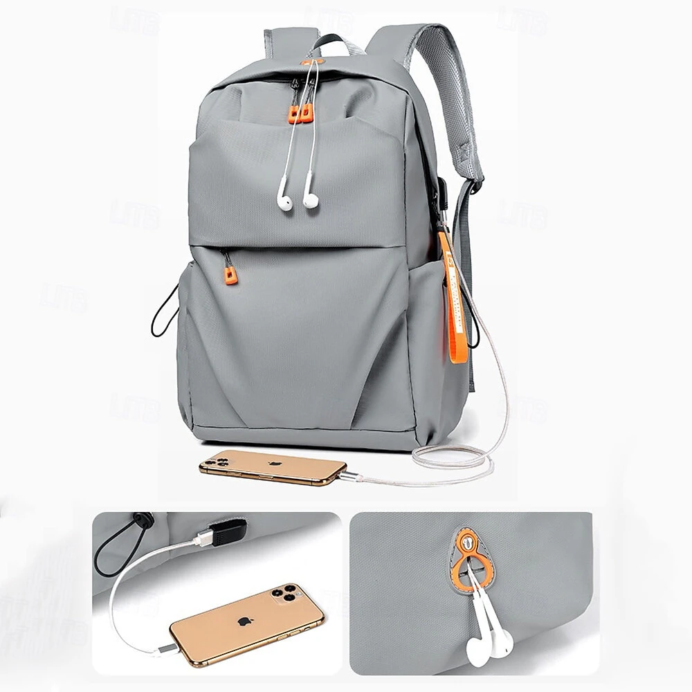 Men's Backpack Waterproof Lightweight USB Charging Laptop Bag Male Business Casual Youth Travel Backbag Teenage Outdoor Sport Bag Student Schoolbag