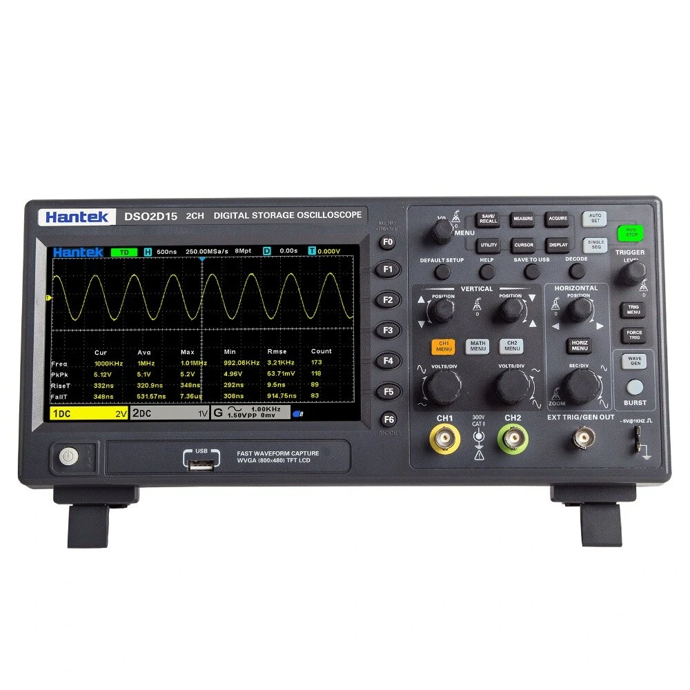 Hantek DSO2D15 Dual-Channel + AFG Digital Storage Oscilloscope 150MHz 1GSa/s Signal Generator Oscilloscope 2 In 1