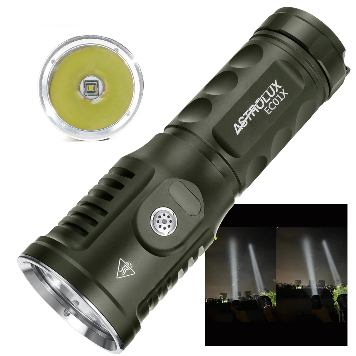 Astrolux® EC01X 2.0 6800LM 32000mAh 46950 Battery Long Throw Flashlight Type-C USB Rechargeable Powerful LED Torch High Lumen Strong Light Search Lamp