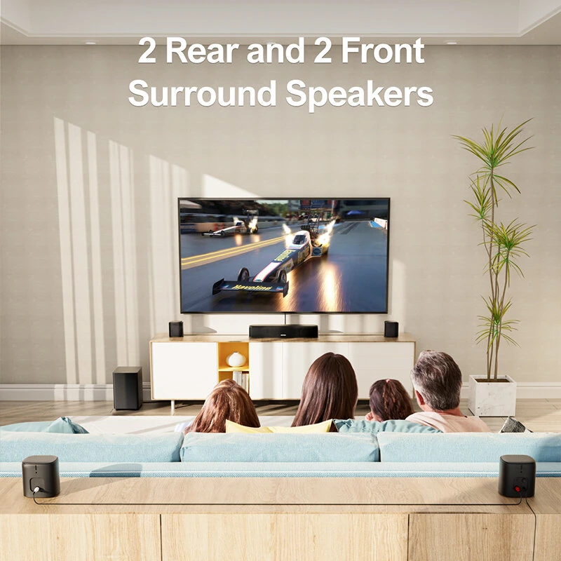 Ultimea Aura A40 330W 7.1CH Soundbar bluetooth Soundbar 8 High-Performance Speakers BassMX SurroundX Technology 121 Preset EQ Matrices 6 Adjustable Surround Levels Wired Soundbar Desktop Speaker Subwoofer Surround System