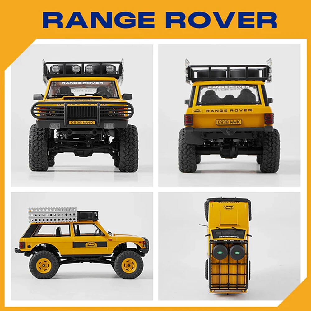 FMS FCX24M RTR 1/24 2.4G 4WD RC Car for Land Rover Camel Trophy Edition Rock Crawler Off-Road Climbing Truck Two Speed LED Lights Vehicles Models Oil Filled Shocks Toys