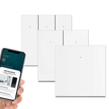 Matter Smart WIFI LED Light Switch EU Plug 1/2/3 No Neutral Wire Required Voice Control with Homekit Alexa Google Home