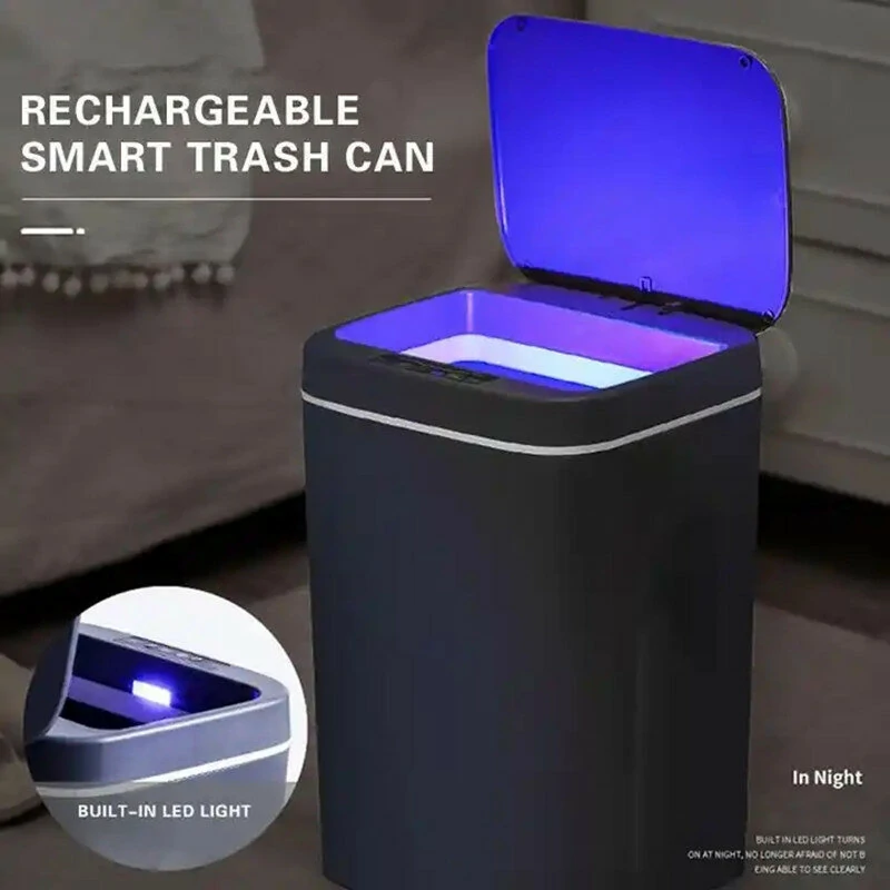 AGSIVO 16L Smart Induction Touchless Trash Can Waste Bin With Motion Sensor and Rechargeable Battery For Kitchen Bedroom Bathroom Office