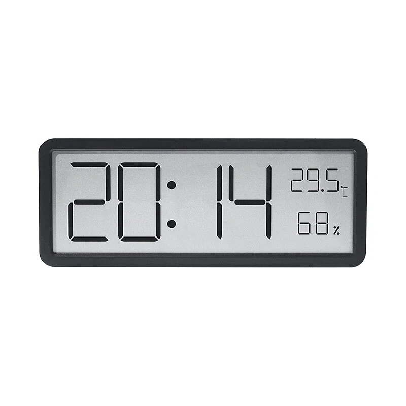 LCD Screen Digital Wall Clock Time Temperature Humidity Time Display Electronic Clock Desktop Digital Clock Battery Powered