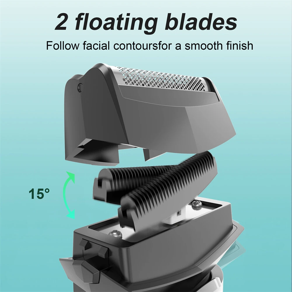 [EU Direct] MOOSOO RS726 Rechargeable Electric Foil Shaver Beard Trimmer Electric Razor For Men Shaving Machine Facial Trimer