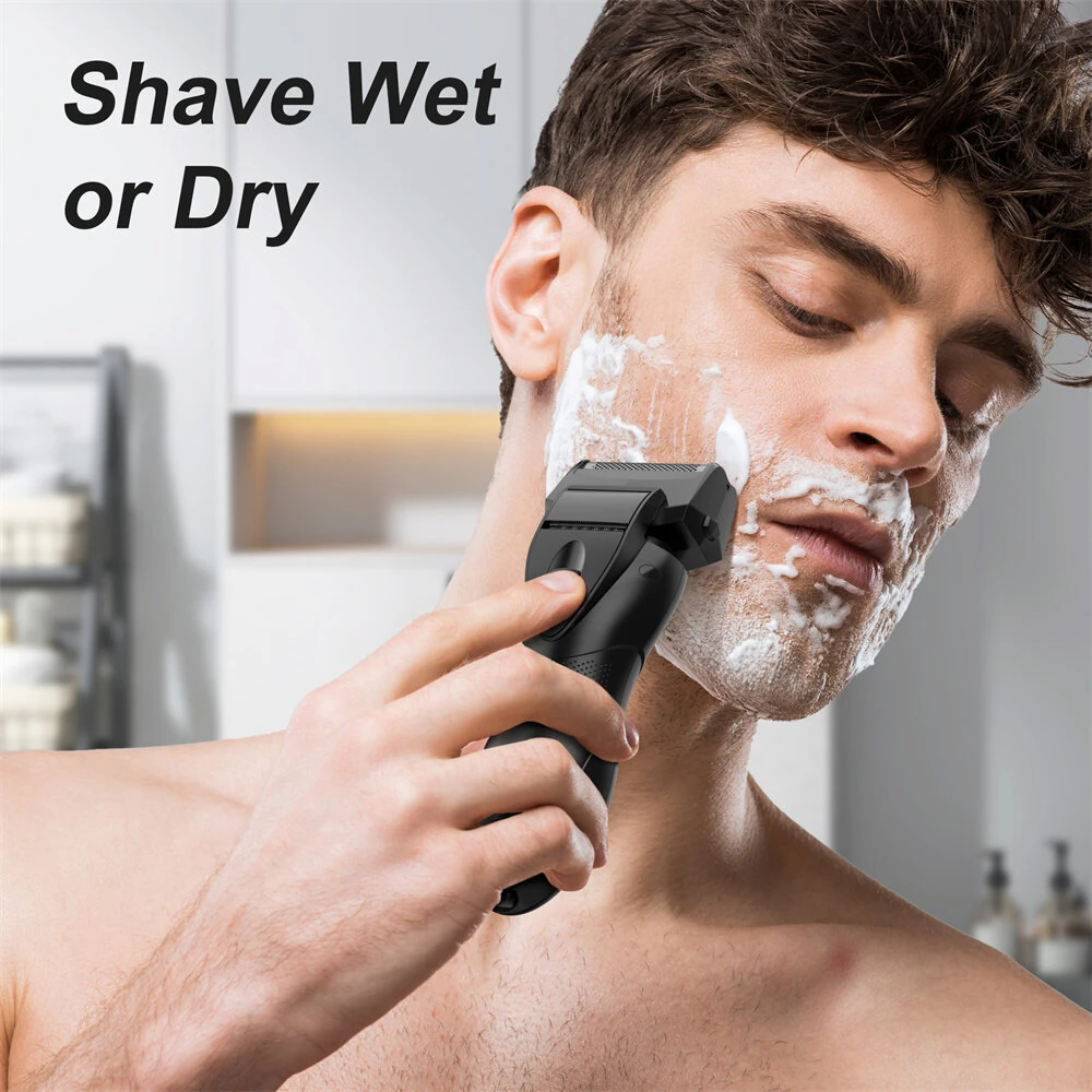 [EU Direct] MOOSOO RS726 Rechargeable Electric Foil Shaver Beard Trimmer Electric Razor For Men Shaving Machine Facial Trimer