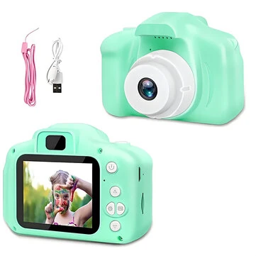 Children Camera X2 Waterproof 1080P HD Video Camera 2 Inch Display Kids Cartoon Cute Outdoor SLR Camera Toy