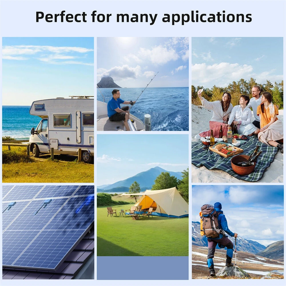 [EU Direct] MFUZOP 12V 300Ah Portable Rechargeable LiFePO4 Battery 3840Wh Built in Smart BMS Deep Cycle 5000+ for RV Solar  System