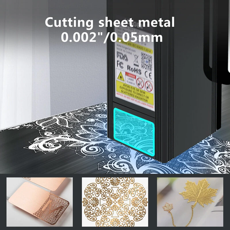 [EU/US Direct] LONGER RAY5 20W Laser Engraver Cutter, Fixed Focus, 0.08*0.1mm Laser Spot, Color Touchscreen, 32-Bit Chipset, Support APP Connection, Working Area 375*375mm