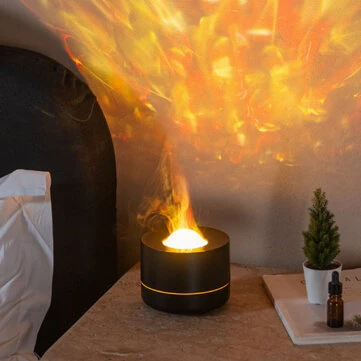 Elfeland 4-in-1 Starry Sky Projector Night Lamp Aroma Diffuser Quiet Humidifier Desktop USB Plug-in Large Fog Volume Colorful Atmosphere Light