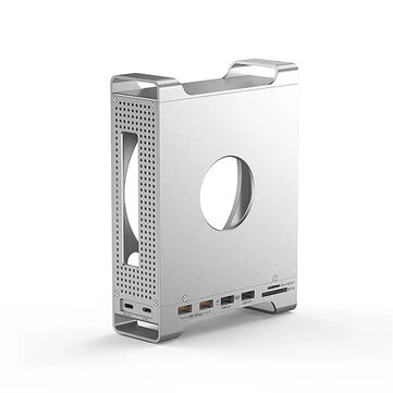 Vertical Docking Station for Mac Mini M4/M4 Pro With M.2 NVMe SSD Hard Drive Case SD/TF Port Expansion Stand HUB for Mac Mini M4