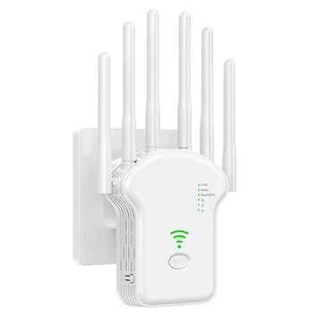 U13 1200Mbps WiFi Repeater Wireless WiFi Signal Repeater Extender High Gain 6 Antenna Dual-Band 2.4G/5G Network Amplifier WPS Router