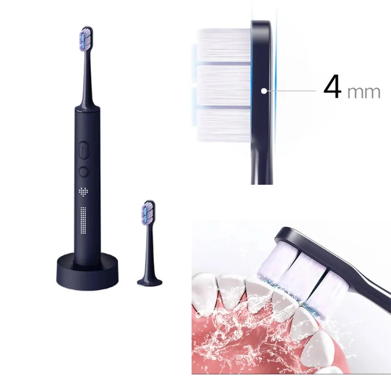 Xiaomi Mijia T700 Sonic Electric Toothbrush with Smart LED Screen Wireless Fast Charging High-Quality DuPont Bristles IPX7 Waterproof App Support for Modern Oral Care Experience