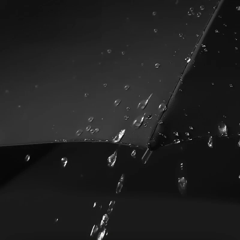 10 Ribs Fully Automatic Handle Umbrella 106cm Detachable Handle Reverse Opening UV Umbrella with Windproof Reflective Stripe Reverse Fold Umbrella Carabiner Travel