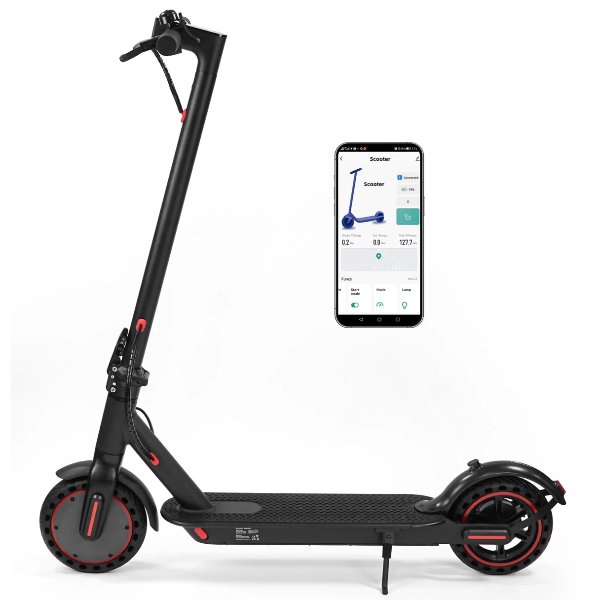 [EU DIRECT] Refurbished WQ-W4 Pro Electric Scooter 36V 10Ah Battery 350W Motor Top Speed 25KM/H 8.5inch Tires 25KM/H Top Speed 25-30KM Max Mileage Range 120KG Max Load Folding E-Scooter