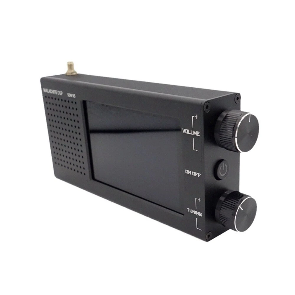 Malachite V5 DSP SDR Receiver 10kHz-2GHz Frequency Range CNC Aluminum Housing 5000mAh Lithium Battery USB-C Charging LCD Touchscreen Radio