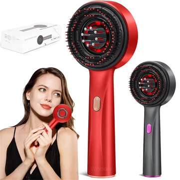 Electric Vibration Massage Comb Red Light Therapy Hair Growth Massage Scalp Brush Anti Hair Loss Liquid Oil Applicator Hair Care