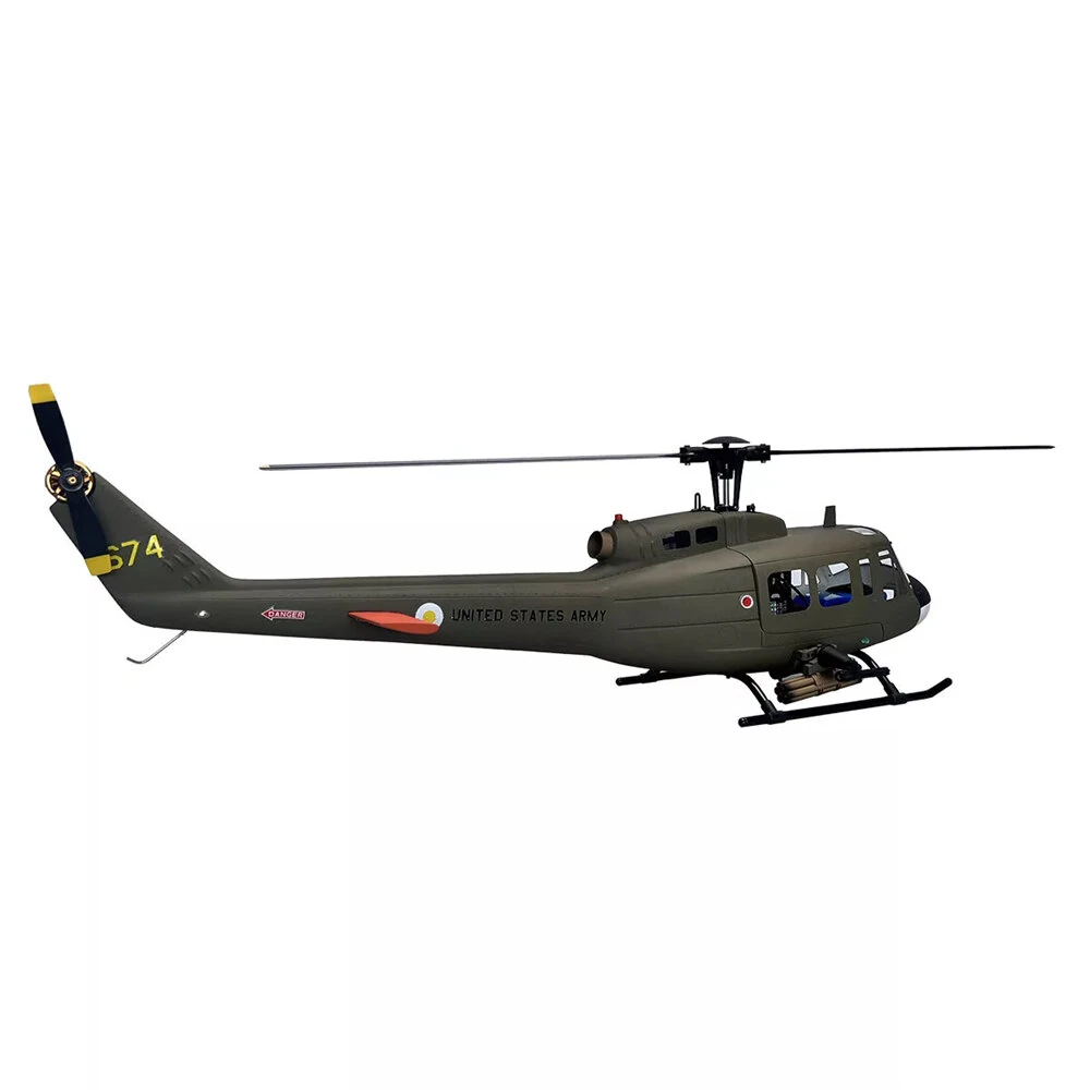 ROBAN 470 Class UH-1D 2.4G 10CH GPS Stabilized Scale Flybarless RC Helicopter RTF With X2 Flight Controller