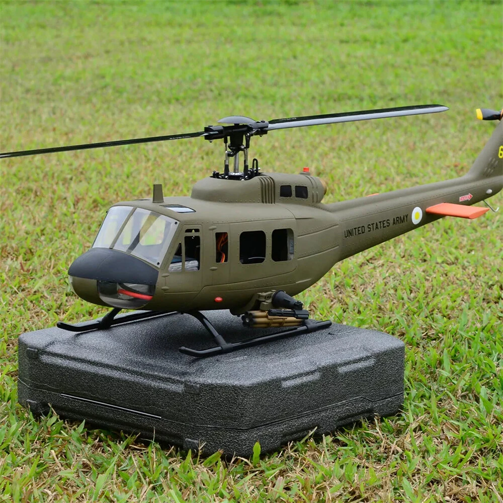 ROBAN 470 Class UH-1D 2.4G 10CH GPS Stabilized Scale Flybarless RC Helicopter RTF With X2 Flight Controller