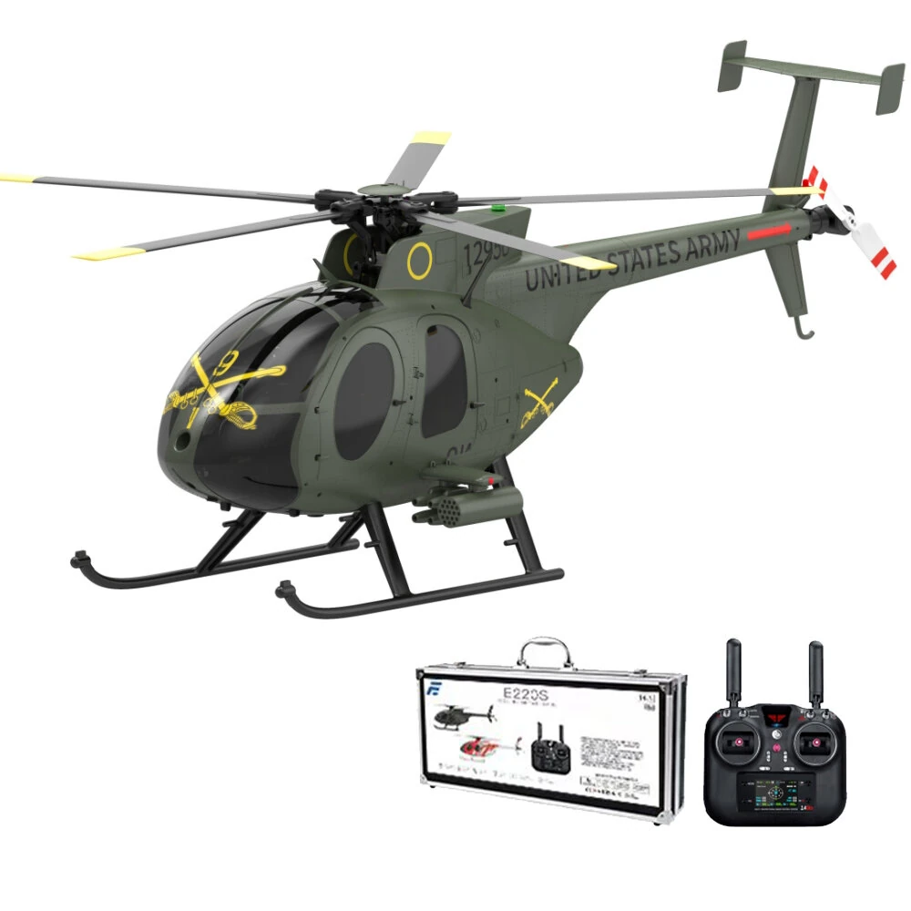 Eachine E220S MD500 2.4G 9CH GPS Optical Flow Localization TOF LiDAR Altitude Hold Dual Brushless Motor 1:16 Scale Flybarless RC Helicopter RTF