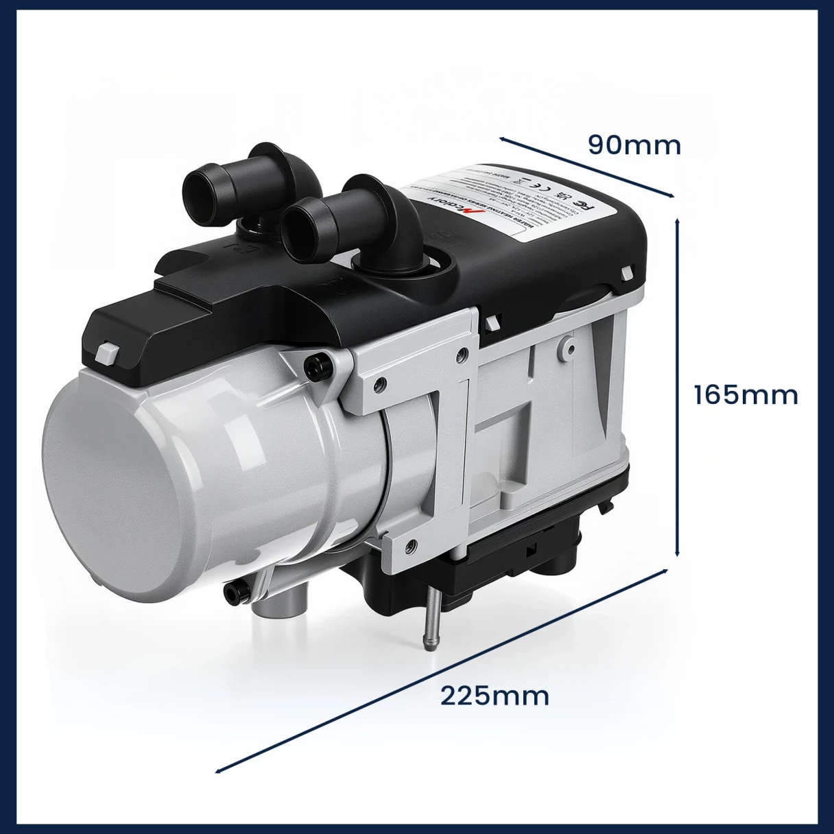 HCALORY WH-A 12V 6KW Water Plumbing Heater Remote Control LCD Monitor Gasoline Diesel Air Car Heater Universal for Truck SUV Bus RV Boats