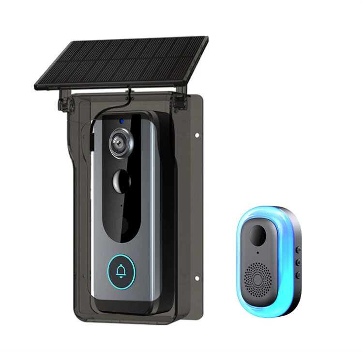 M20 Tuya Smart Doorbell Camera with Solar Panel Cover 1080P Video Intercom Motion Detect Night Vision IP65 Waterproof Wireless Outdoors Smart Visual Doorbell