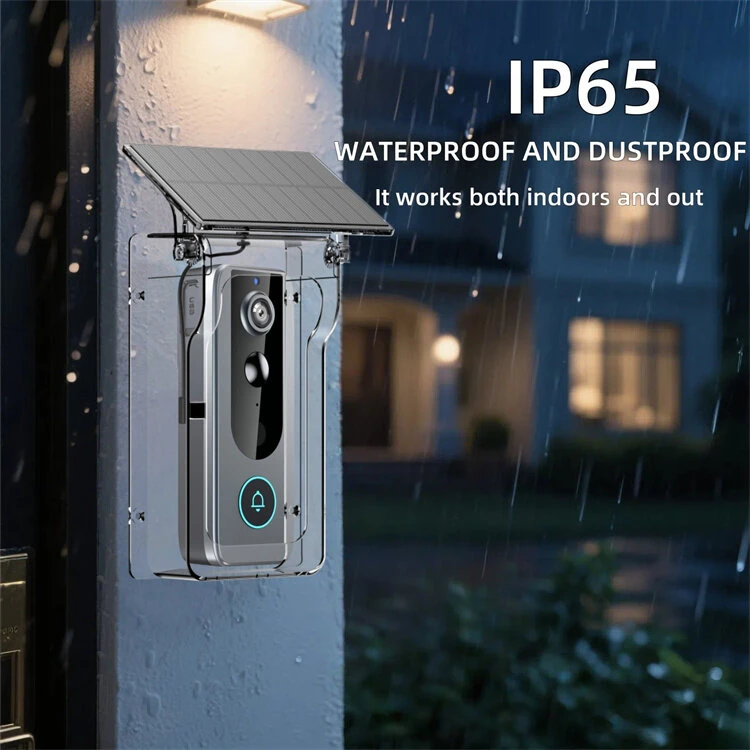 M20 Tuya Smart Doorbell Camera with Solar Panel Cover 1080P Video Intercom Motion Detect Night Vision IP65 Waterproof Wireless Outdoors Smart Visual Doorbell