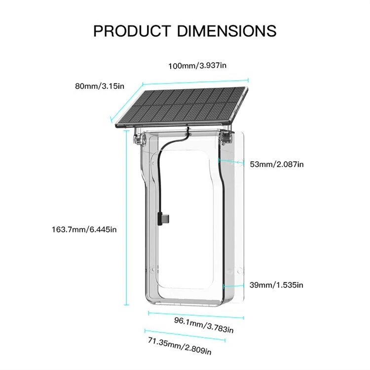M20 Tuya Smart Doorbell Camera with Solar Panel Cover 1080P Video Intercom Motion Detect Night Vision IP65 Waterproof Wireless Outdoors Smart Visual Doorbell