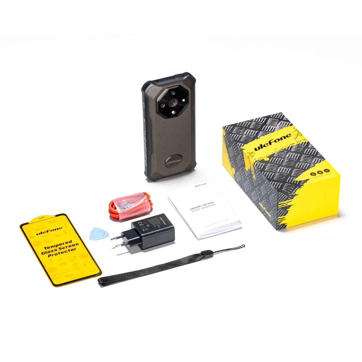 Ulefone Armor X16 Pro 5G 16GB 256GB 64MP Triple Camera 25MP Night Vision 10360mAh 33W Fast Charge 6.56 inch 120Hz Android 15 NFC Dimensity 6300 IP68 IP69K Waterproof Rugged Smartphone