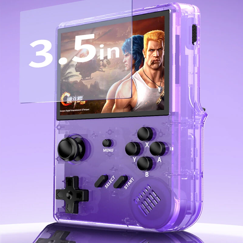 R350 64GB/128GB 3.5-inch Screen Handheld Game Console 15000+/20000+ Games Built-in 12 Emulators 2500mAh 3.5mm Earphone Portable Video Game Player Console