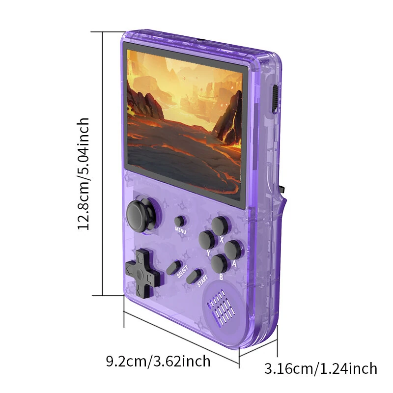 R350 64GB/128GB 3.5-inch Screen Handheld Game Console 15000+/20000+ Games Built-in 12 Emulators 2500mAh 3.5mm Earphone Portable Video Game Player Console