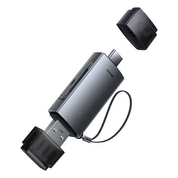 Baseus SD/TF Card Reader 2 in 1 USB3.0/Type-C Smart Memory Card Flash Drive Adapter for Phone Tablet Laptop Accessories