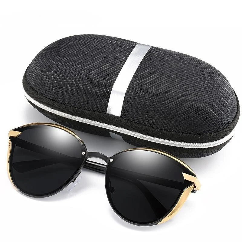 Mens Polarized Sunglasses Luxury Fashion Cat Eye Retro Metal Colorful Lens Oculos UV400 Sun Glasses