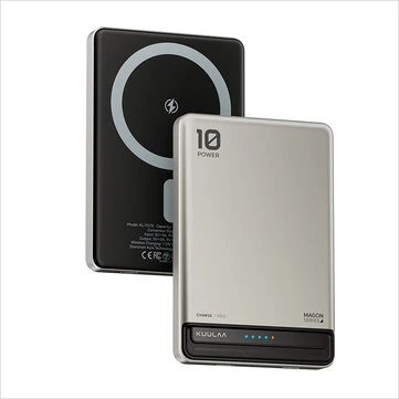 KUULAA KL-YD75 15W Wireless Magnetic Power Bank 20W 37Wh 10000mAh External Battery Power Supply with 1 Input & 2 Outputs Fast Charging for iPhone 16 16 Pro 15 14 13 Pro Max for Huawei Pura X