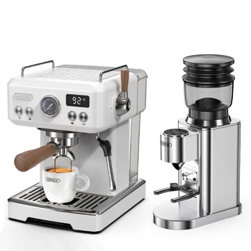[EU Direct] HiBREW H10 Plus Espresso Machine & G7 Conical Burr Grinder Set 20-Bar Pressure PID Control 48 Grind Levels Home Barista Bundle