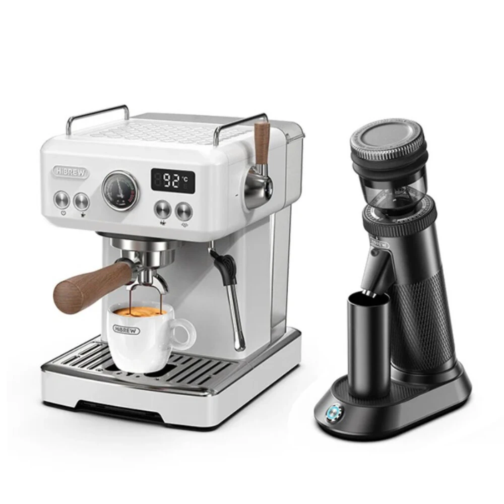 [EU Direct] HiBREW H10 Plus Espresso Machine & G5 Coffee Grinder Combo 20 Bar Pressure PID Temp Control 36 Grind Settings