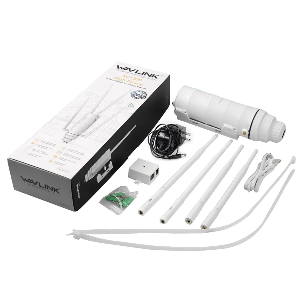 Wavlink AERIAL HD4 AC1200 Outdoor Router Dual Band High Power Wireless AP/ Range Extender Router with PoE and High Gain Antennas